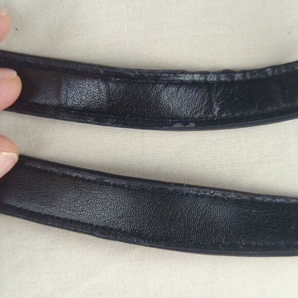 Victoria's Secret Blue & Black Denim & PU Lightweight Tote Bag - Picture 12 of 12